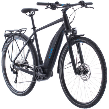 CUBE TOURING HYBRID ONE 400 DIAMANT Electric Trekking Bike Black/Blue 2020 0